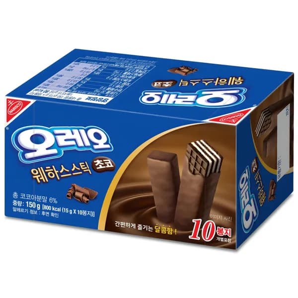 오리온제과 오레오 웨하스 스틱 초코 150g 1개