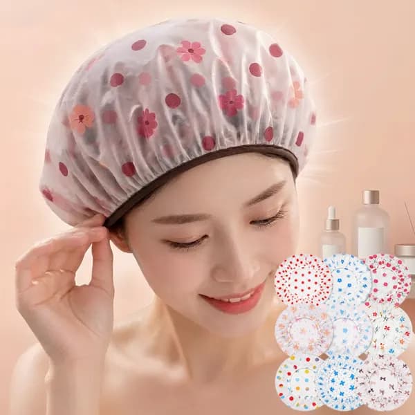 방수 샤워캡 랜덤색상 10개 7,500원