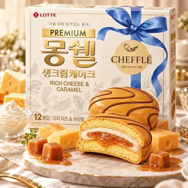 롯데제과 몽쉘 치폴레 리치치즈&카라멜 37g 12봉