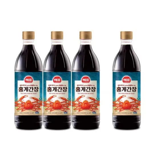 해표 홍게간장, 500ml, 4개