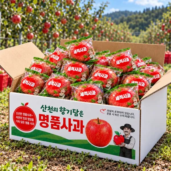 명품사과 꿀 세척사과 15brix 5kg 1박스 22,900원