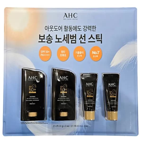 AHC 보송 노세범 선 스틱 22g 1개 + 선크림 10ml 2개