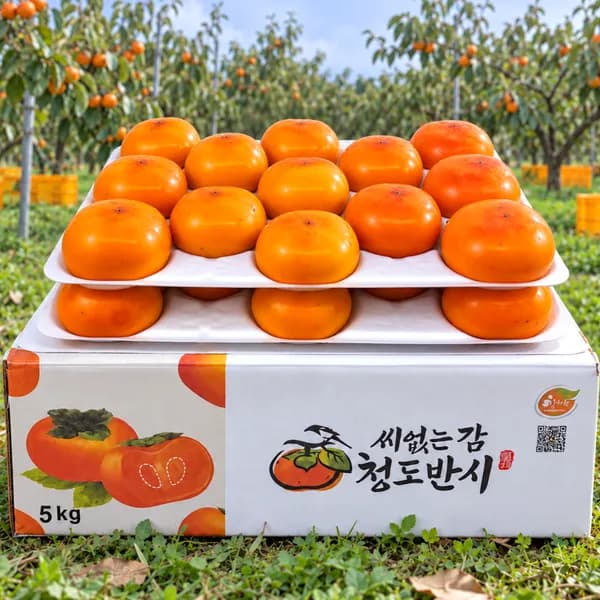 씨없는 홍시 청도반시 특품 5kg 50과 내외 1박스 13,500원