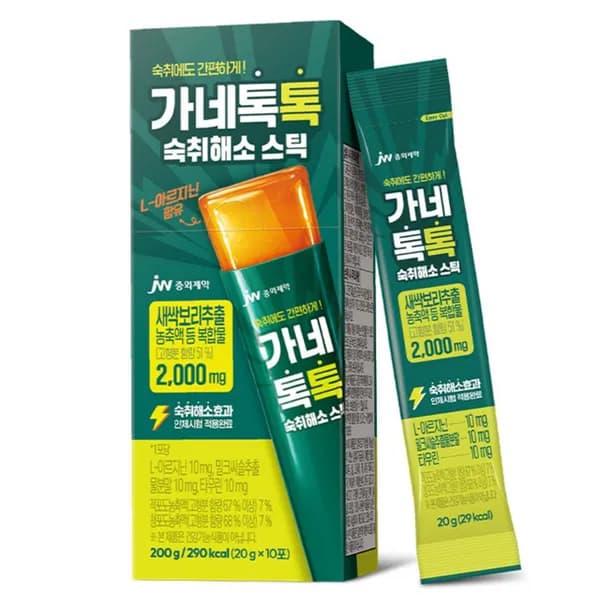 JW중외제약 가네톡톡 숙취해소 젤리 스틱 200ml 1개 20,000원
