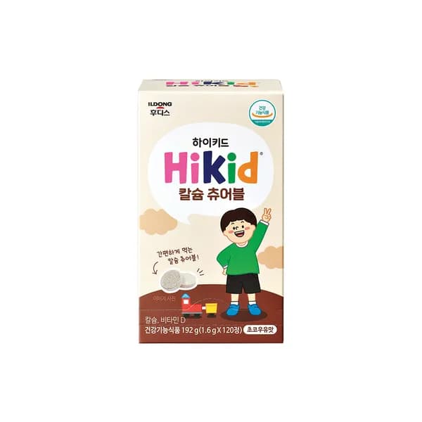 일동후디스 하이키드 칼슘 츄어블 초코우유맛 192g 1박스
