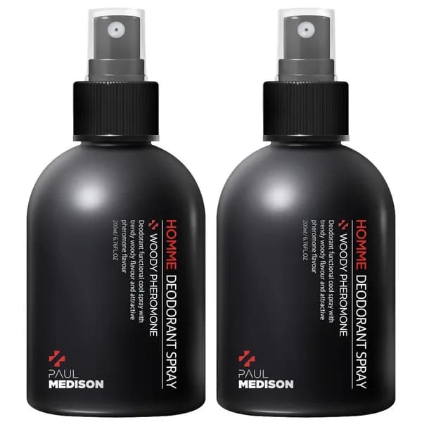 폴메디슨 남성 옴므 데오드란트 스프레이 우디 페로몬향 200ml 2개