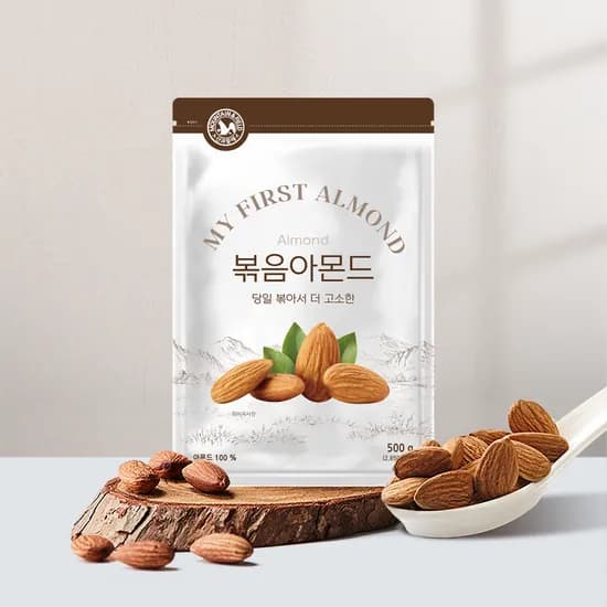 산과들에 당일볶음아몬드, 500g, 2봉, 1세트