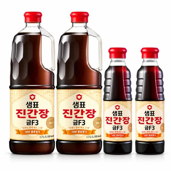 샘표 진간장 금F3 1.7L 2개 + 500ml 2개