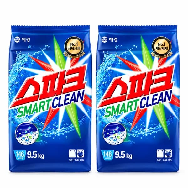 애경 스파크 스마트클린 리필 9.5kg 2개 26,500원