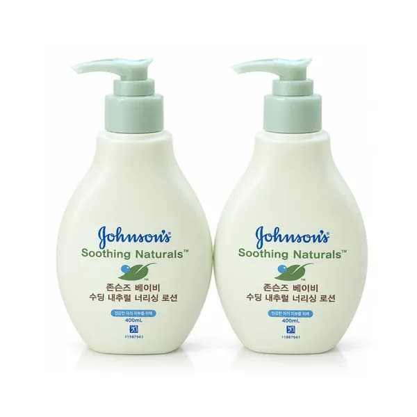 존슨즈 베이비 수딩 내추럴 너리싱 로션 400ml 2개