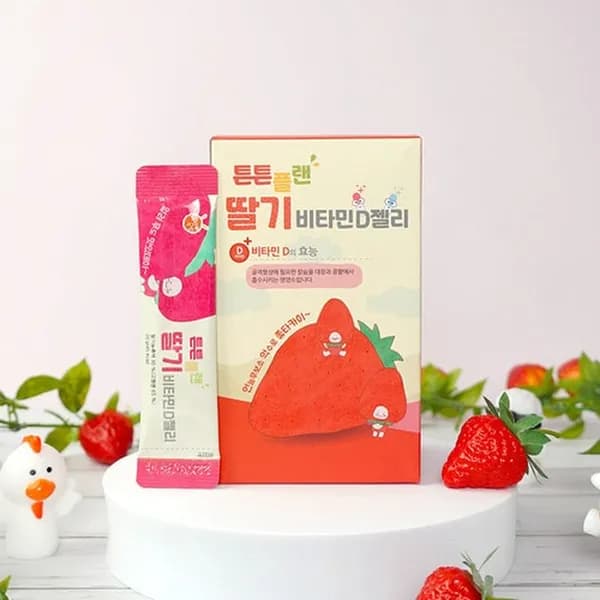 아람농장 튼튼플랜 영양 젤리 스틱 딸기 비타민D 20g 20포