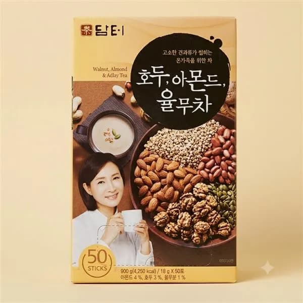담터 호두 아몬드 율무차 18g 50개 1팩