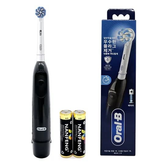 오랄비 배터리 전동칫솔, DB5, 미세모, 2분알림, 방수제품, 블랙, 1개