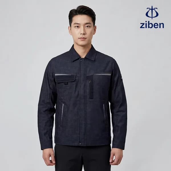 지벤 춘추 작업복 점퍼 ZB-J1805 블루 L 1개