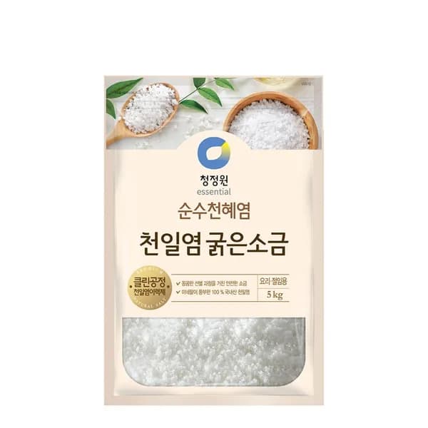 청정원 천일염 굵은소금 5kg
