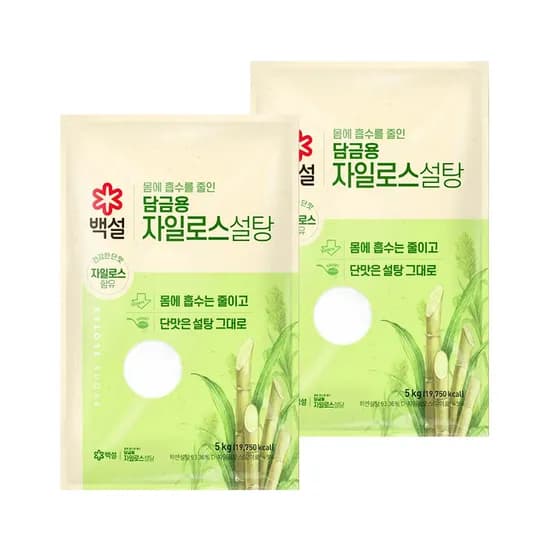 CJ제일제당 백설 하얀 자일로스 설탕 5kg 2개