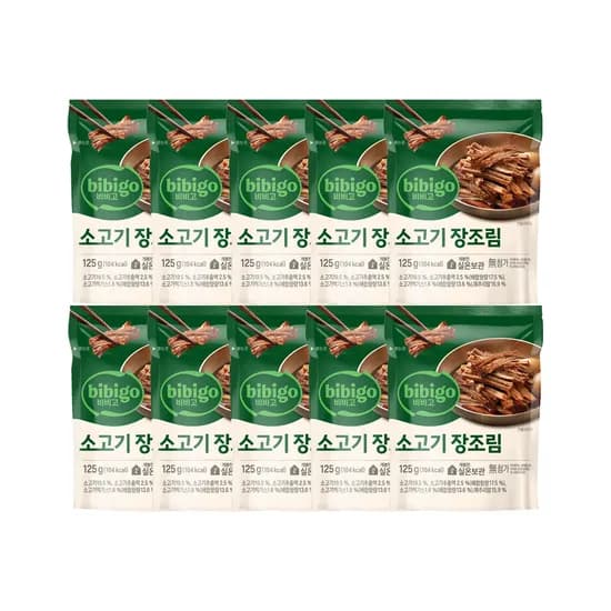 CJ제일제당 비비고 소고기 장조림 125g 10개