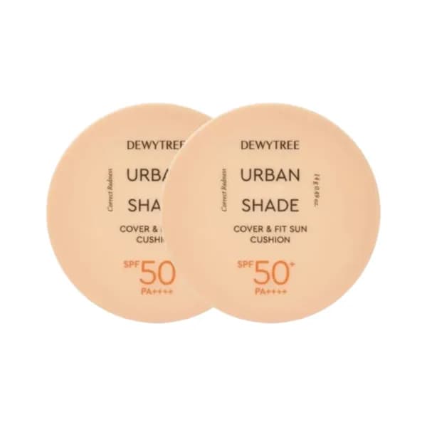 듀이트리 어반 쉐이드 커버 앤 핏 파데프리 무기자차 선쿠션 베이지 14g 2개