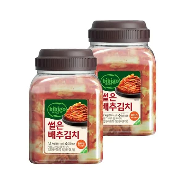 비비고 썰은배추김치 1.2kg 2개