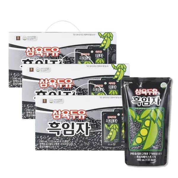 삼육두유 흑임자 두유 파우치 190ml 60개