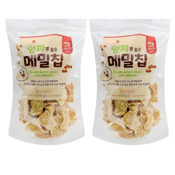 싱싱푸드 양파를 품은 메밀칩 160g 2개