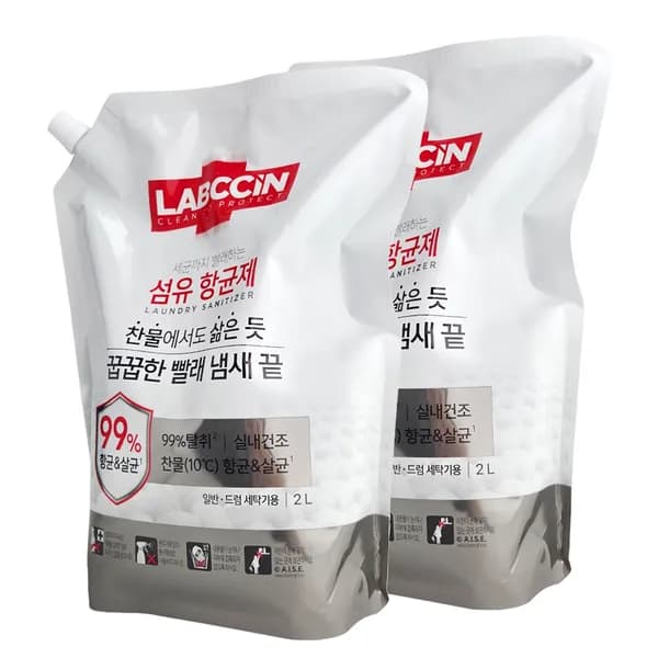 랩신 섬유향균제 리필형 2L 2개