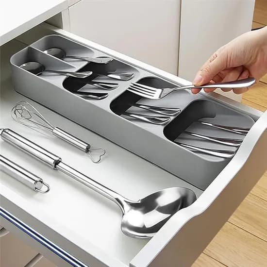 싱크대 조리도구 수저통 서랍 트레이 정리함, 화이트, 1개