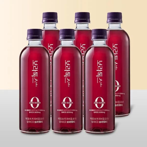 보라톡스 제로슈가 파비플로라 알파CD 보라워터 500ml 6개