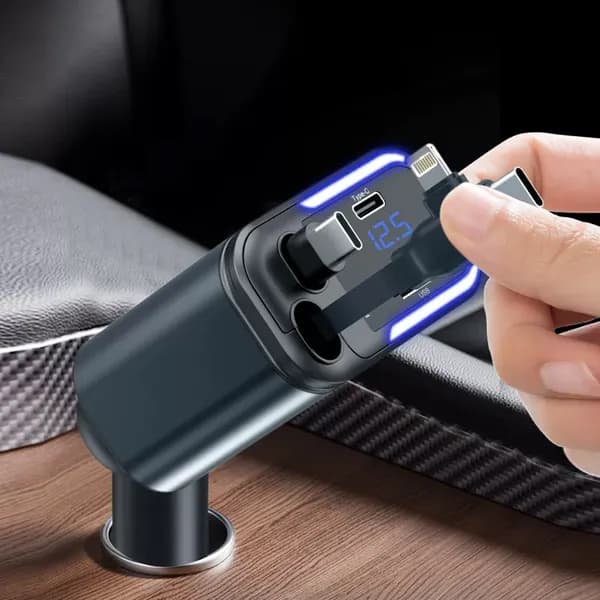 카템 180W 4포트 릴선 차량용 고속 충전기 CT505 1개
