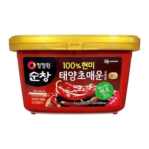 청정원 순창 100%현미 태양초 매운고추장 골드 2kg