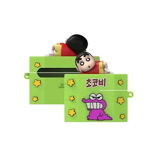 짱구 심심해 피규어 실리콘 에어팟 프로 케이스, 에어팟프로3, 짱구 초코비 피규어, 1개