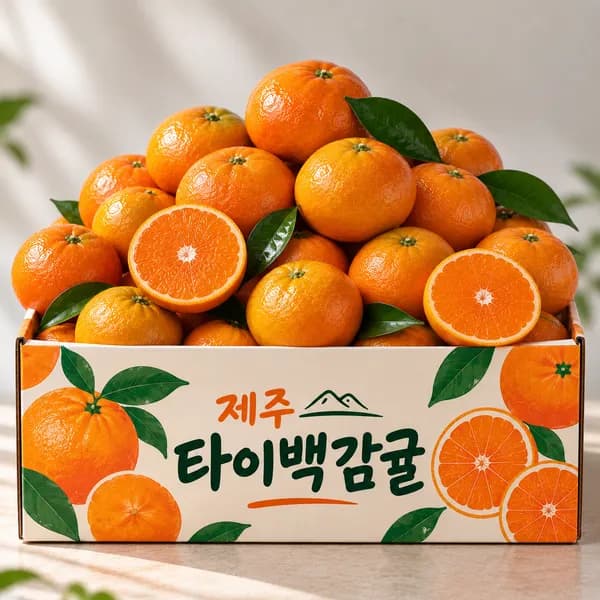 제주 스테비아농법 타이벡감귤 5kg 1개