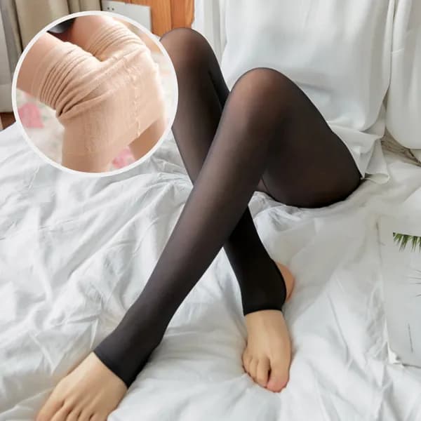여성 기모 페이크 스타킹 블랙 무발형 1개