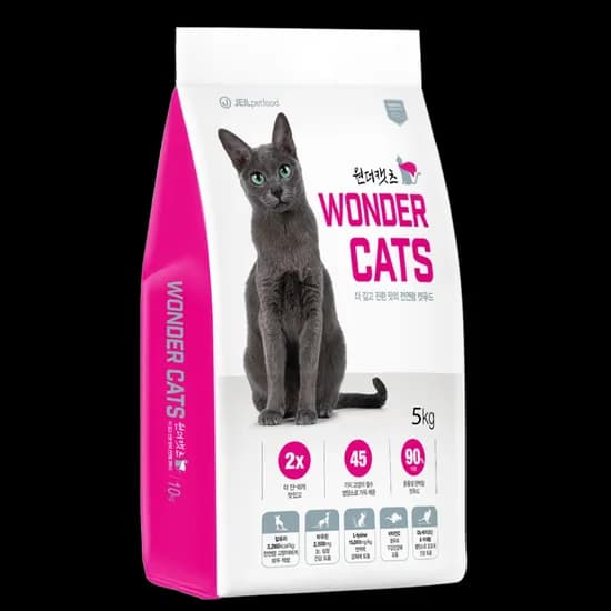 원더캣츠 고양이사료, 고양이, 전연령, 곡물, 5kg, 1개