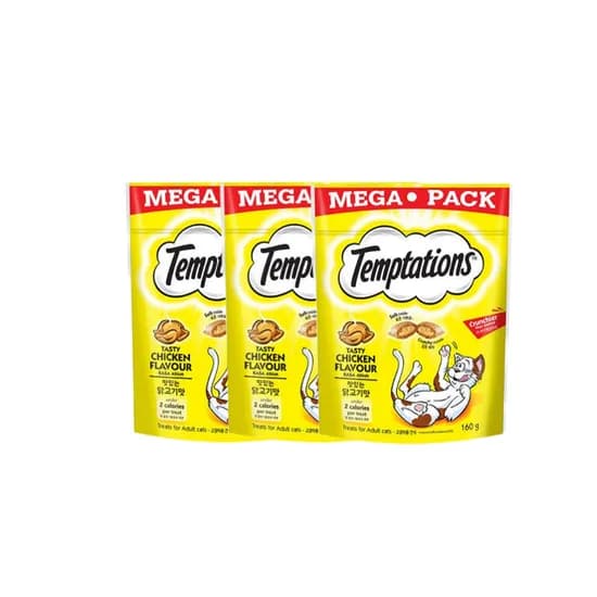 마즈 템테이션 맛있는 닭고기맛, 160g, 3개