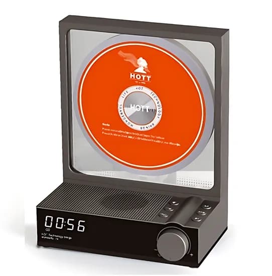 엠피맨 HOTT 무선 블루투스 스피커 겸용 스탠드형 무드등 CD플레이어, C229T-A, 티타늄, 1개