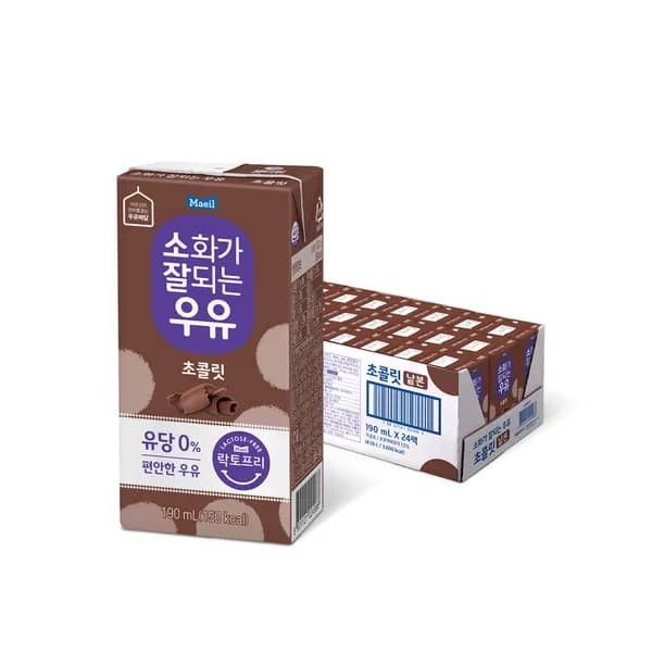 매일 소화가 잘되는 우유 초코 190ml 24개 18,970원