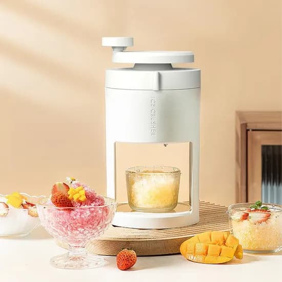 눈꽃 팥빙수 빙수기계, 화이트, 본품+얼음틀 세트, 1개