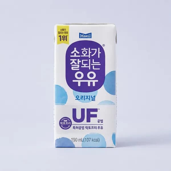 매일유업 소화가 잘되는 우유 오리지널 190ml 12개