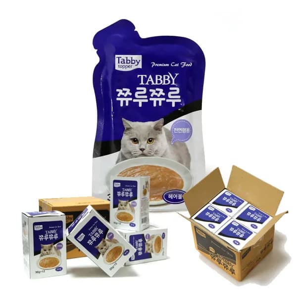 테비 쮸루쮸루 고양이 파우치 헤어볼 30g 48개
