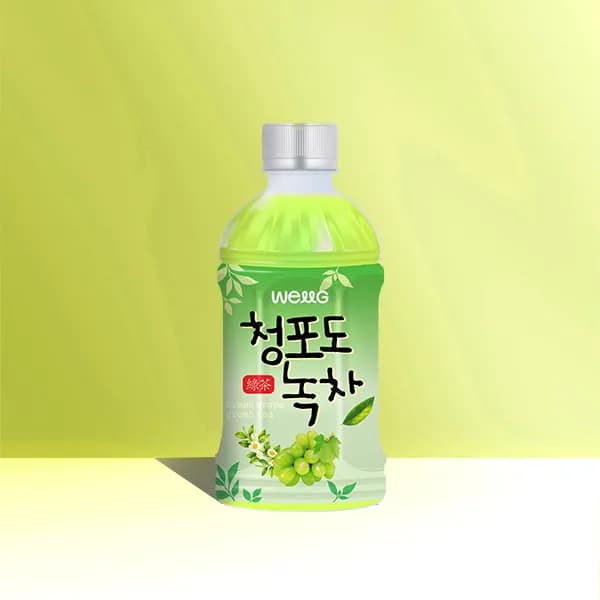 웰그린 청포도녹차 340ml 20개