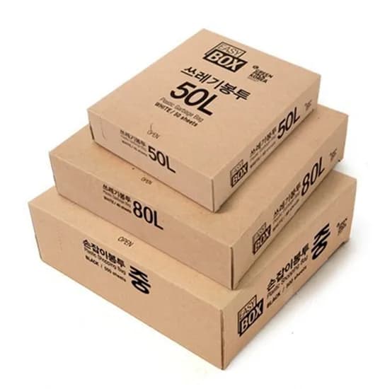이지박스 비닐봉투, 검정색, 50L, 50매, 1개