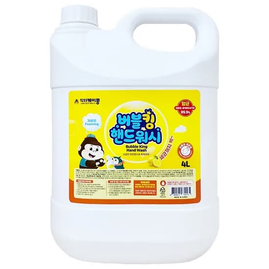 닥터케이콩 버블킹 핸드워시 레몬향 4L 1개