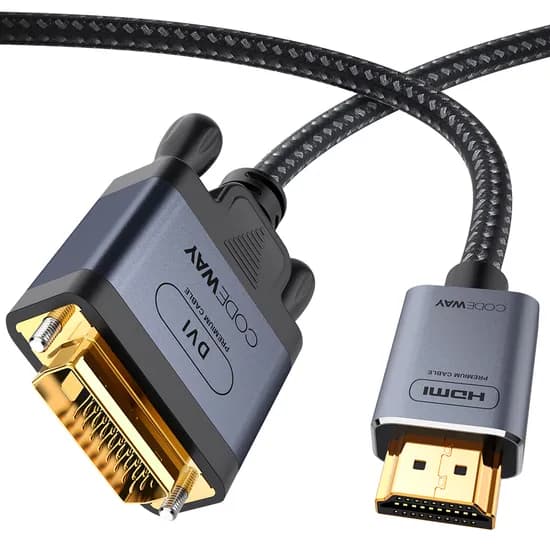 코드웨이 HDMI to DVI 모니터 케이블, 2m, 4K 60Hz, 1개