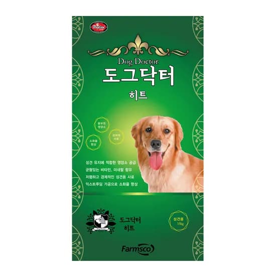 팜스코 도그닥터 히트, 진돗개, 대형견, 곡물, 15kg, 1개