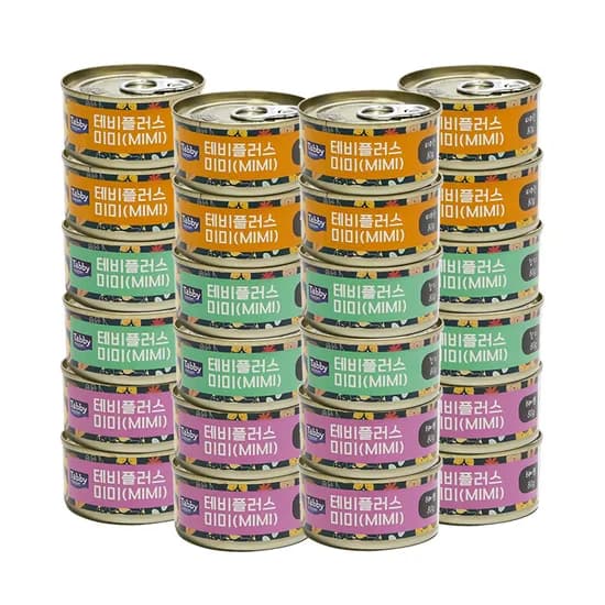 테비플러스 미미캔 고양이간식, 콤보(3종 8개씩), 80g, 24개