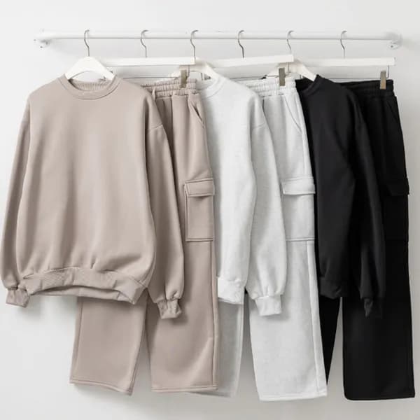 여자 기모 트레이닝 상하 세트, 백염, FREE, 1세트 21,900원