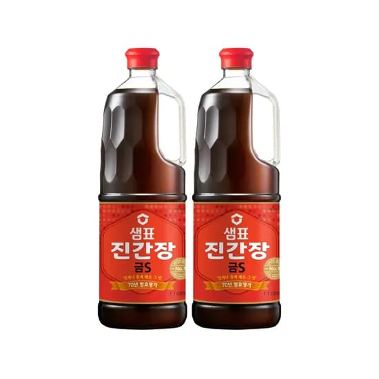 샘표 진간장 금S, 1.7L, 2개