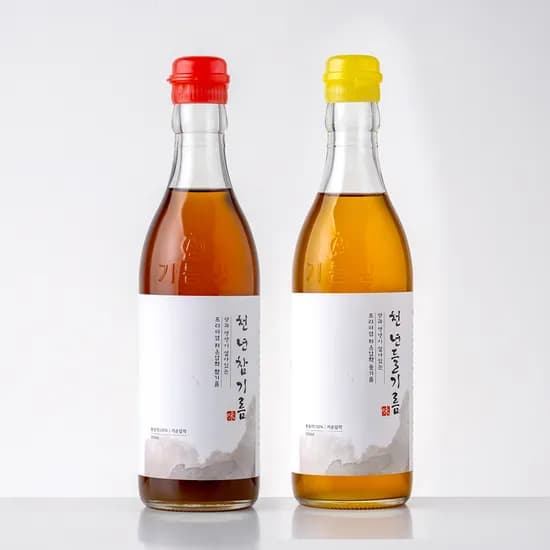 천년참기름+천년들기름 세트, 350ml, 1개