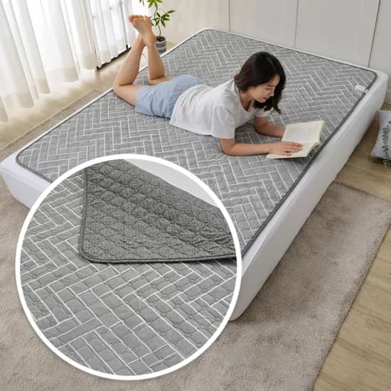 한솔의료기 안심 카본 탄소매트 세탁가능 해링본 무지 양면사용 싱글 105x190cm 1개